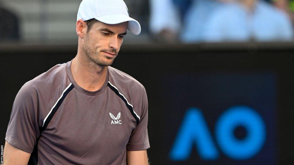 Andy Murray looks subdued during his Australian Open defeat by Tomas Martin Etcheverry