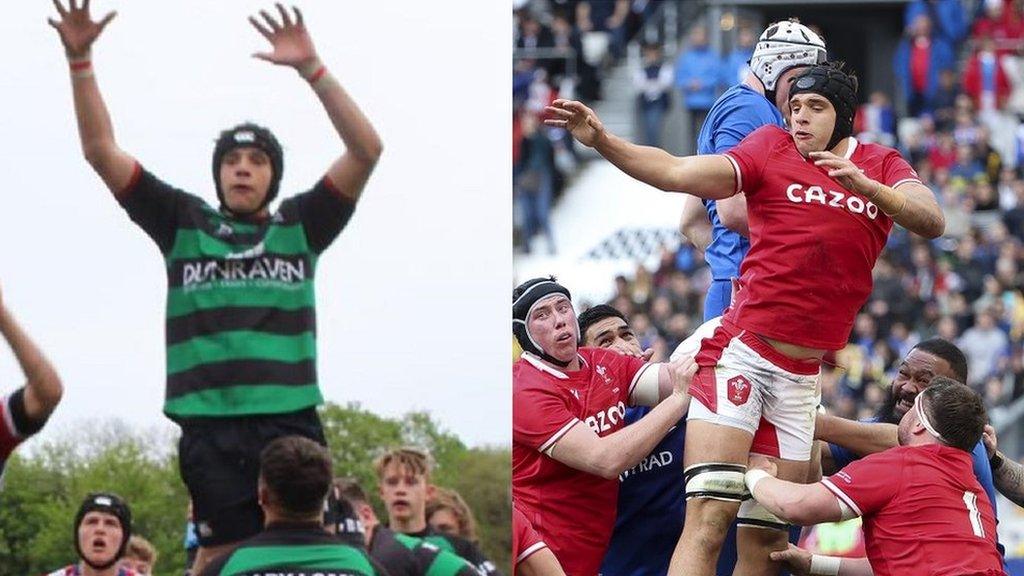 Dafydd Jenkins in action for Porthcawl and Wales later in his career