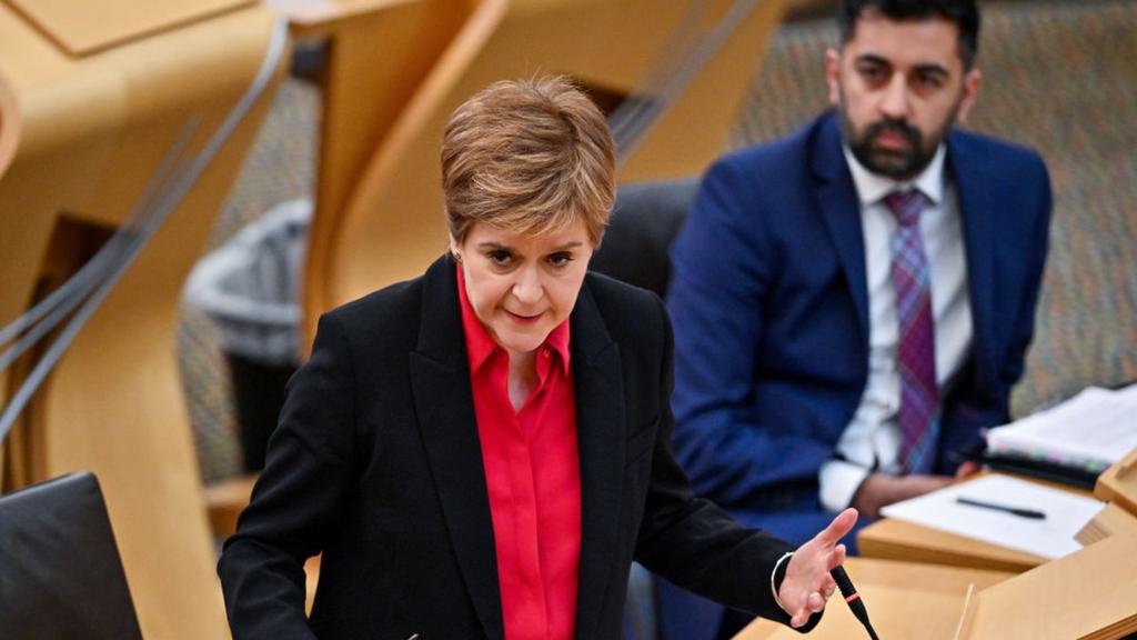 Scotland's First Minister Nicola Sturgeon attends First Minister's Questions (FMQ's) at the Scottish Parliament on December 9