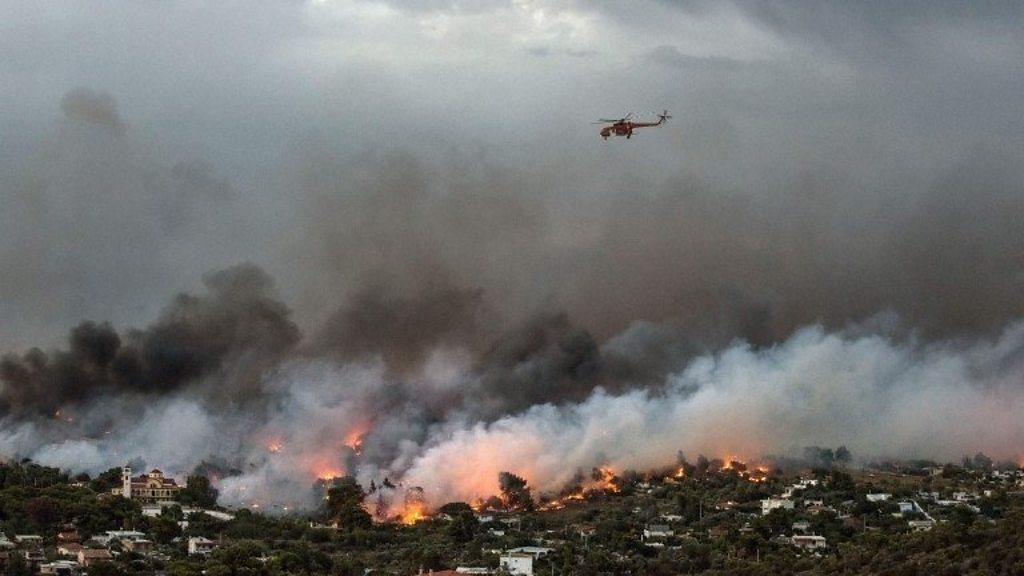 Wildfires in Greece.