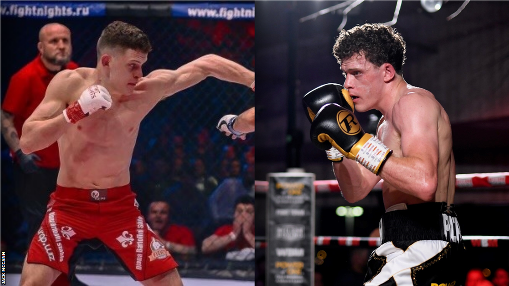 Jack McGann fighting in MMA and in boxing side by side