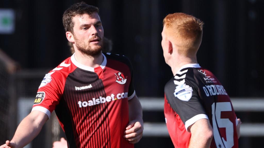 Crusaders 22 Cliftonville Philip Lowry scores late for Crues in north