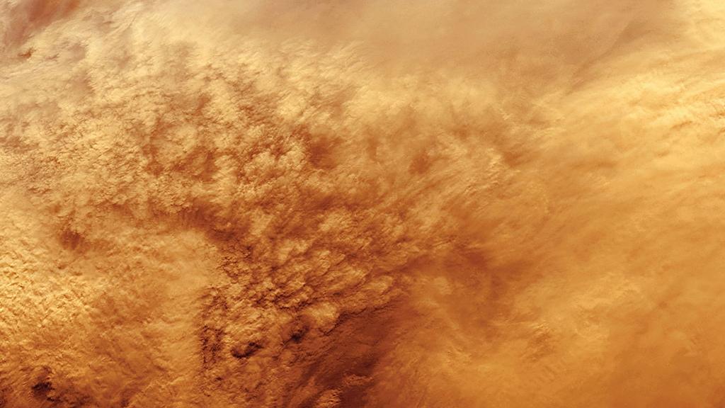 Global dust storm on Mars, 1977 (detail)