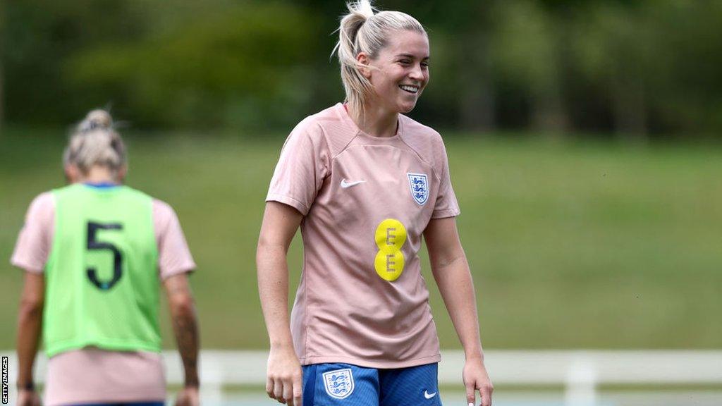 Alessia Russo at England training