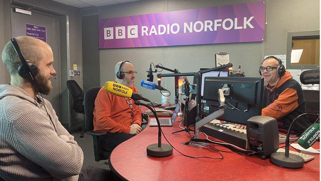 Teemu Pukki speaking to BBC Radio Norfolk