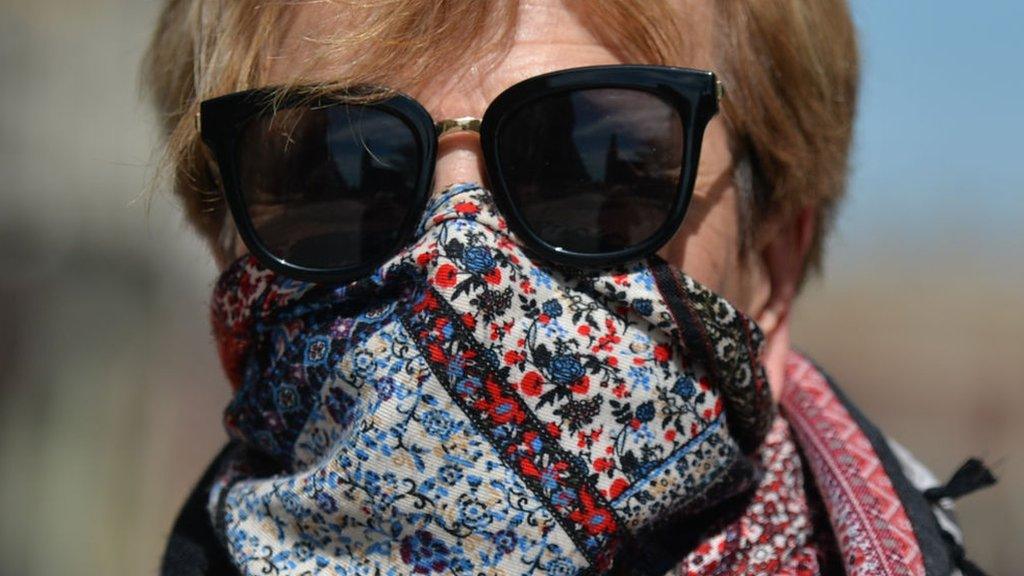 woman wearing scarf