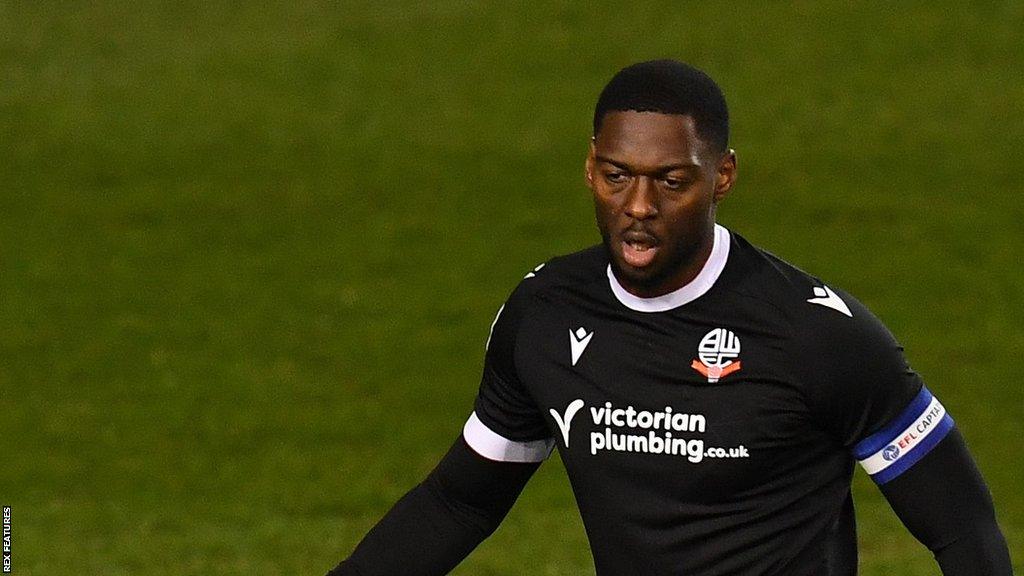 Ricardo Santos in action for Bolton again Blackpool on Tuesday