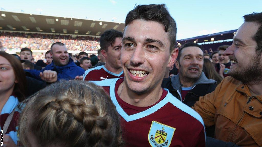 Matt Lowton after helping Burnley FC to promotion in his first season at the club in 2015-16