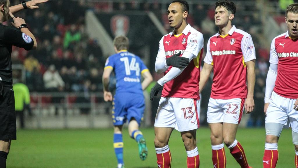 Rotherham's Peter Odemwingie sent off