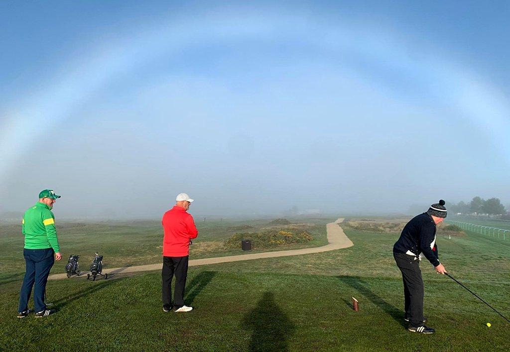 Fogbow over the golf course at Caister-on-Sea in Norfolk