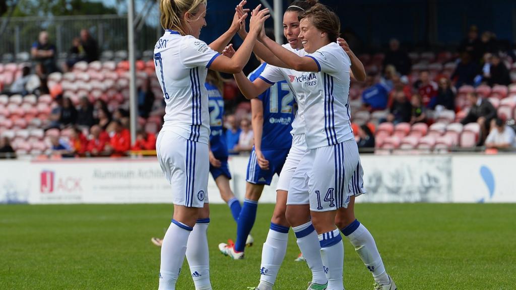 Fran Kirby of Chelsea Ladies FC celebrates