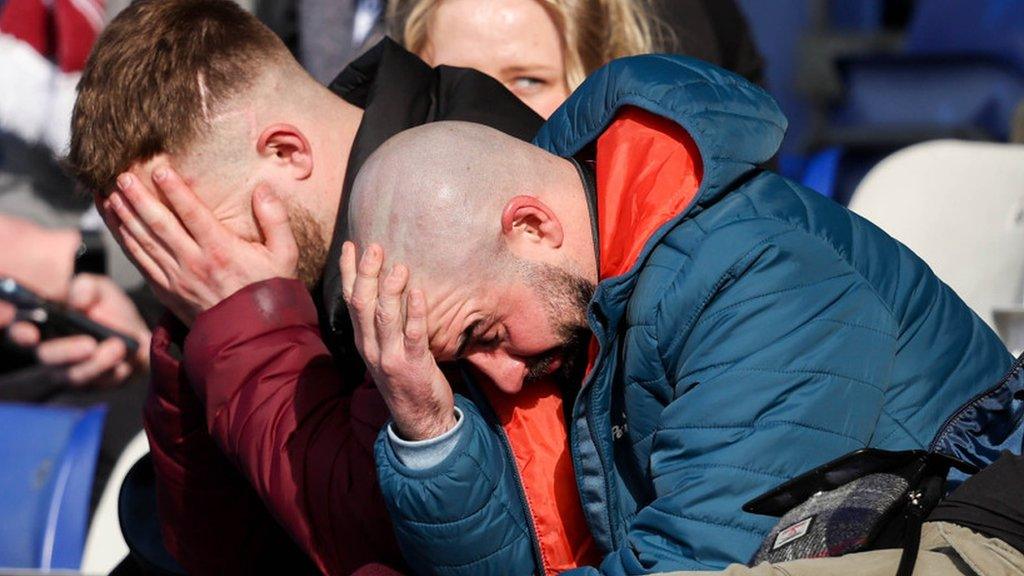 Arbroath fans dejected