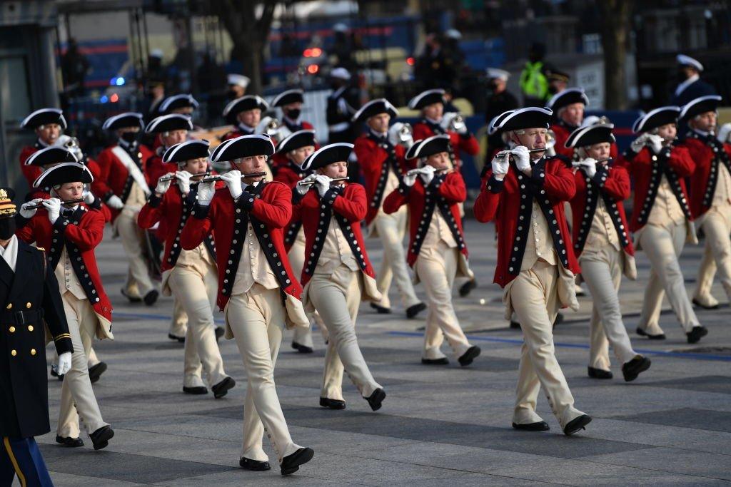 After the inauguration ceremony. the Bidens and the Harris family took part in a parade marching from the Capitol building, where they swore their oaths, and the White House.