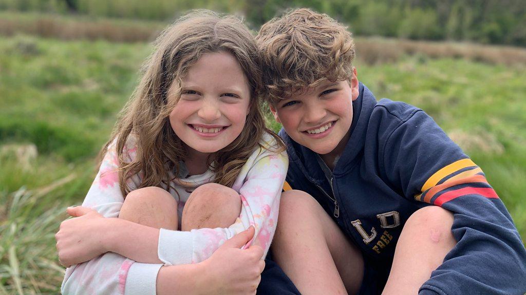 Children in a field