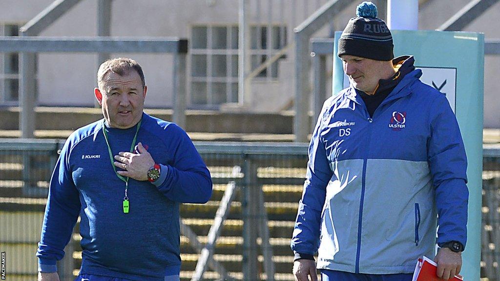 Ulster interim head coach Richie Murphy pictured with assistant Dan Soper