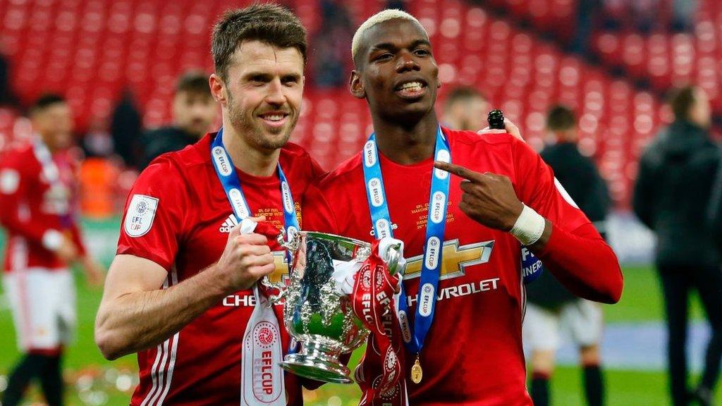 Michael Carrick and Paul Pogba for Manchester United