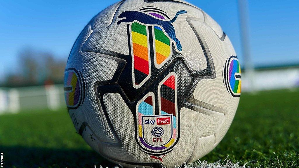 Puma's Orbita Rainbow Colour football will be used across the EFL over the next 10 days.