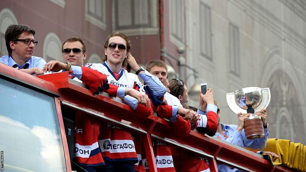 Russia's players enjoyed an open-top bus parade the last time the country won the Ice Hockey World Championships in 2014