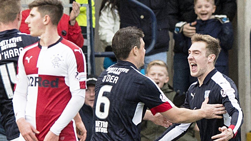 Dundee celebrate against Rangers