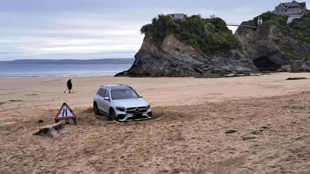 Car on the beach