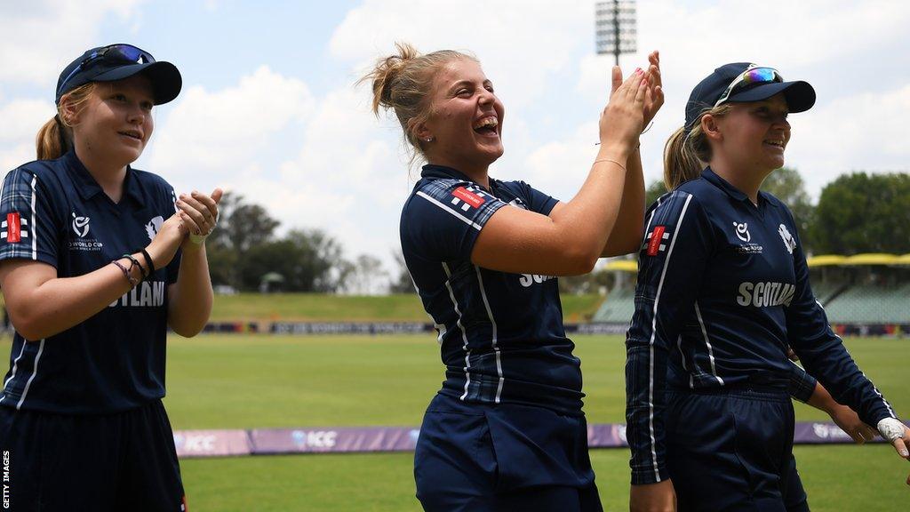 Scotland's Ailsa Lister (centre) is one of the nine players awarded a pro-deal