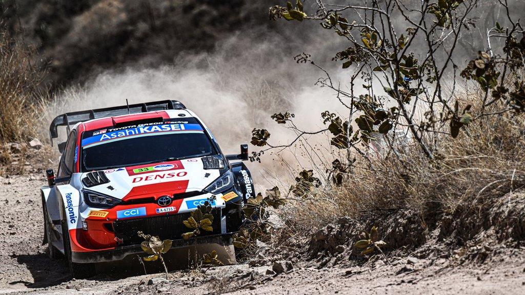 Elfyn Evans' Toyota Yaris at Rally Mexico 2023