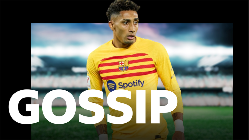 Raphinha behind the gossip logo