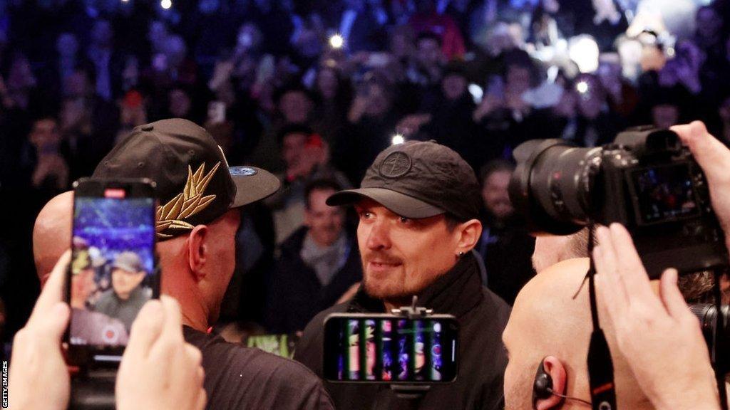 Oleksandr Usyk faces off with Tyson Fury