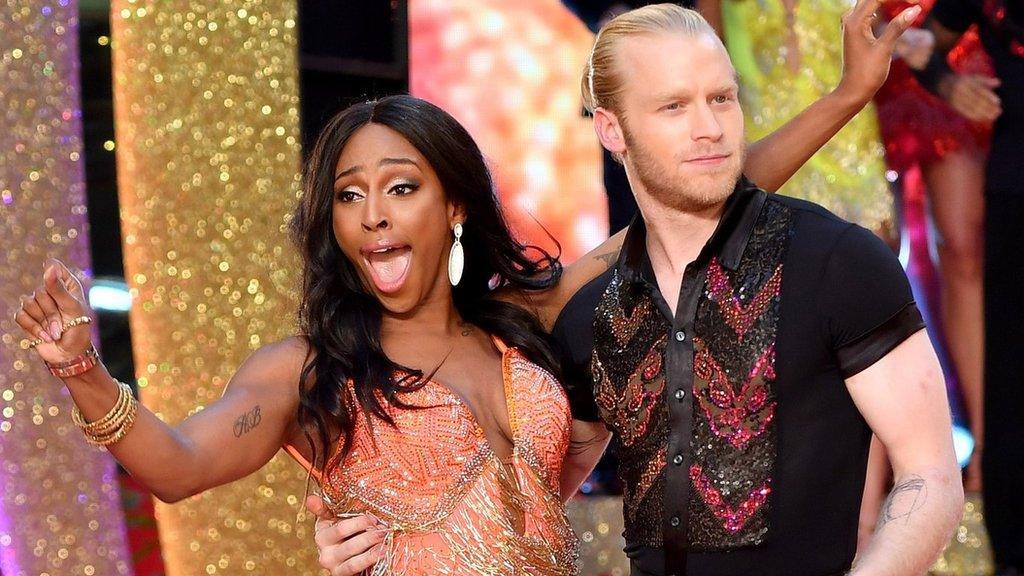 Alexandra Burke and Jonnie Peacock