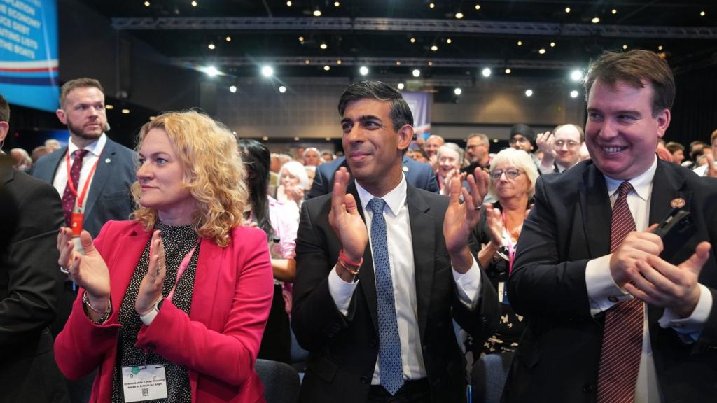 Prime Minister Rishi Sunak during the Conservative Party annual conference at the Manchester Central convention complex.