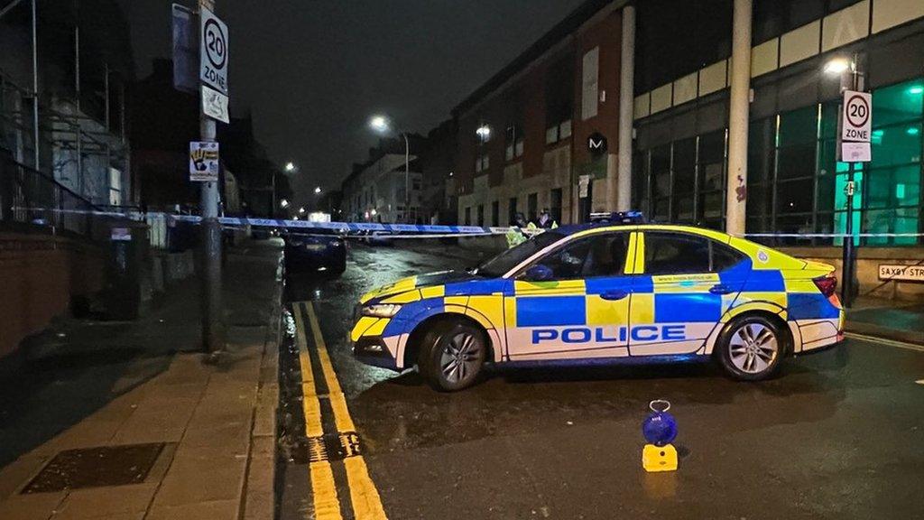 Police cordon on Saxby Street