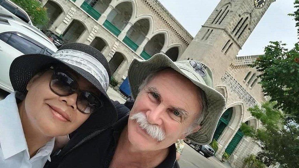 Jim Fitton with his wife Sarijah