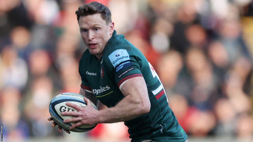 Chris Ashton playing for Leicester Tigers