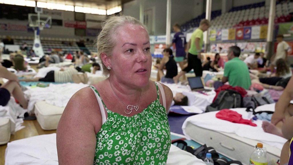 British tourist in Rhodes evacuation centre