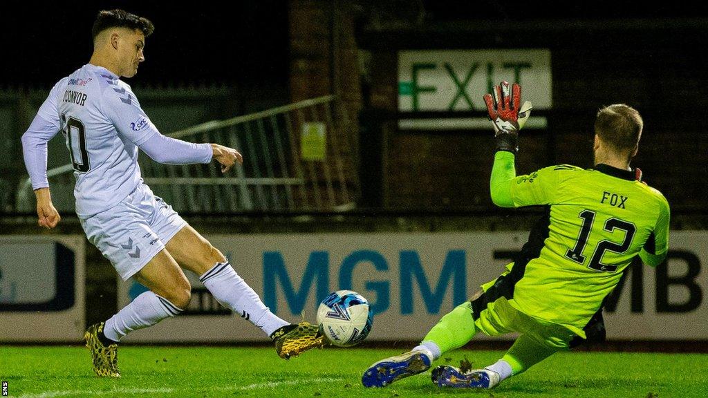 Ayr United's Daire O'Conchubhair opens the scoring