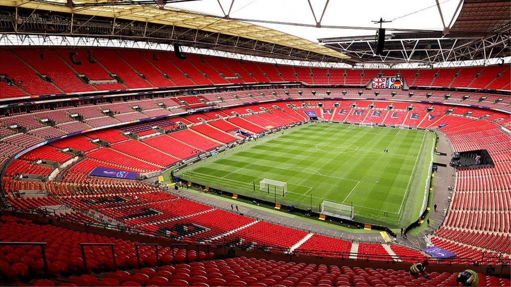 View of interior of Wembley stadium