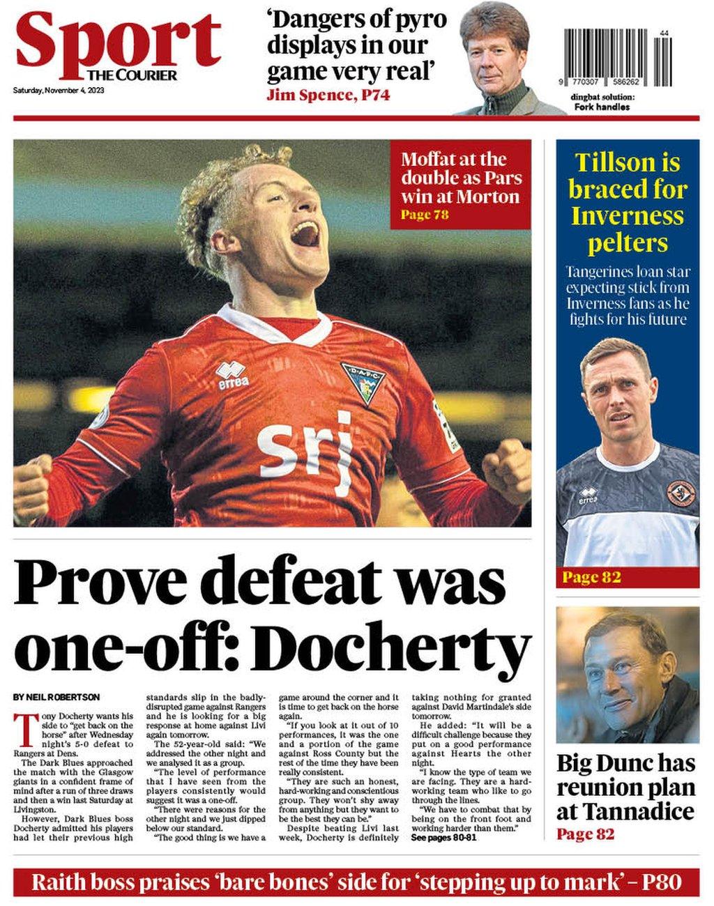The back page of the Courier on 041123