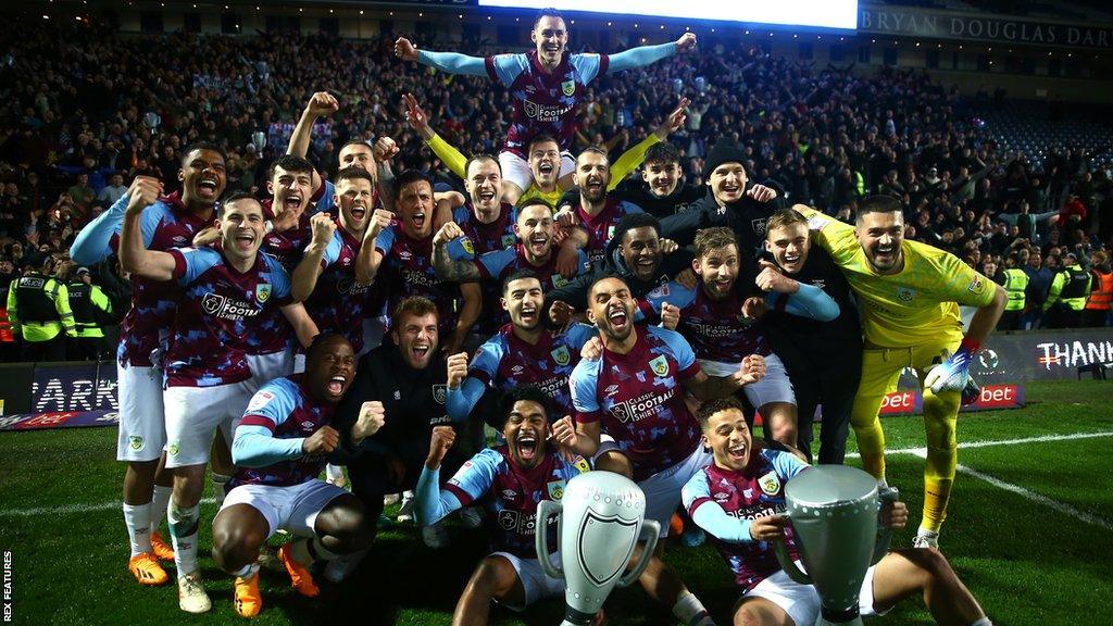 Burnley celebrate the title