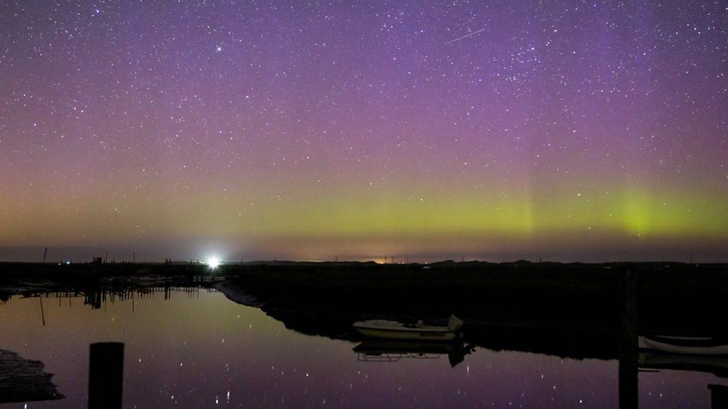 Northern Lights seen off Norfolk coast