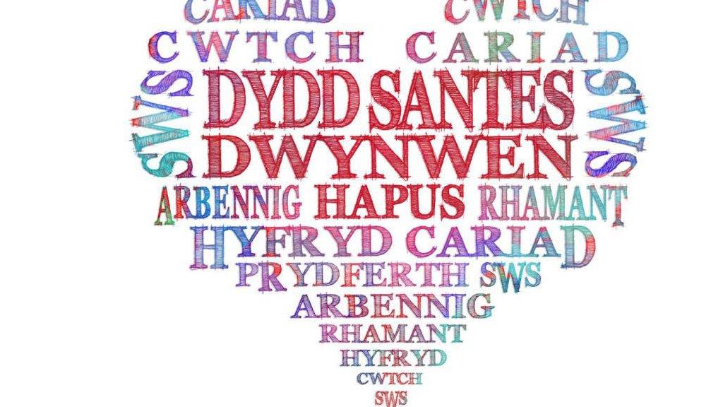 A heart which appears on a Visit Wales St Dwynwen's Day card