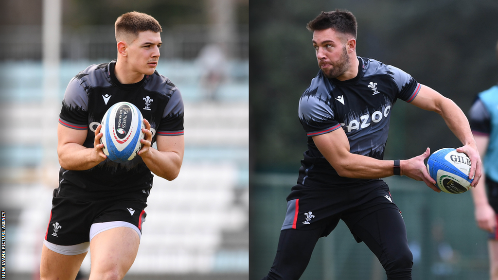 Joe Hawkins and Rhys Webb of Wales