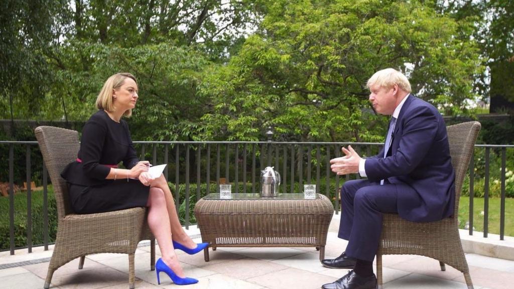 Boris Johnson and Laura Kuenssberg