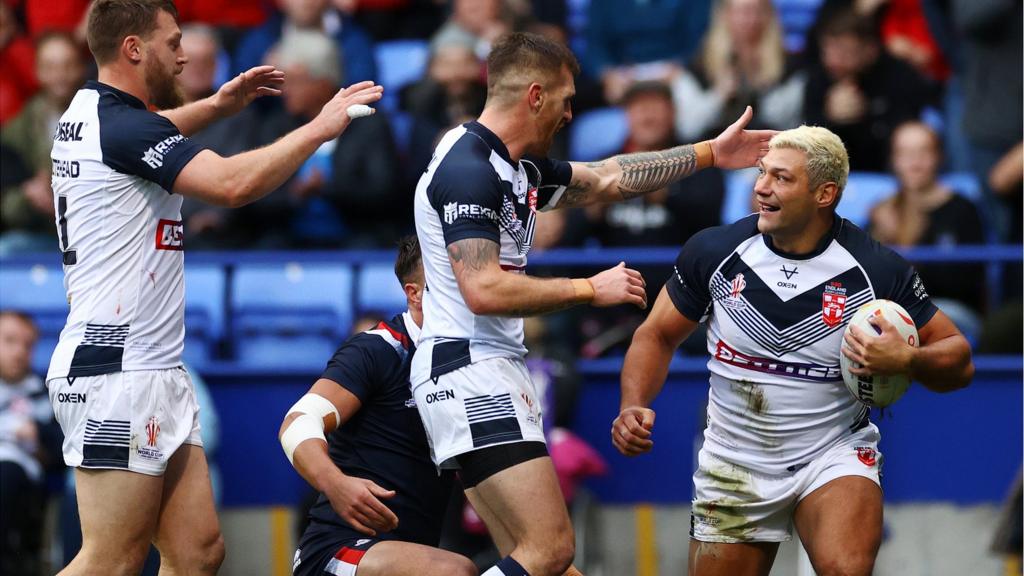 Ryan Hall scores for England