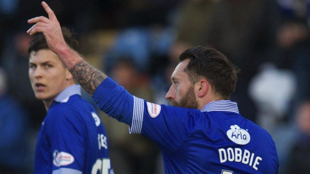 Stephen Dobbie celebrates for Queen of the South