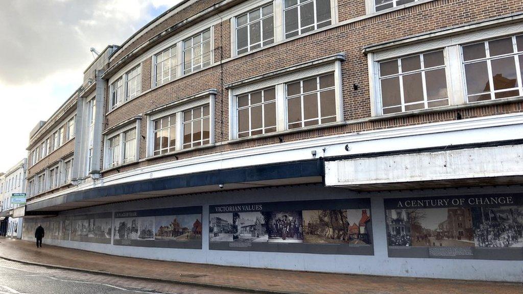 Exterior of former Debenhams in Taunton town centre