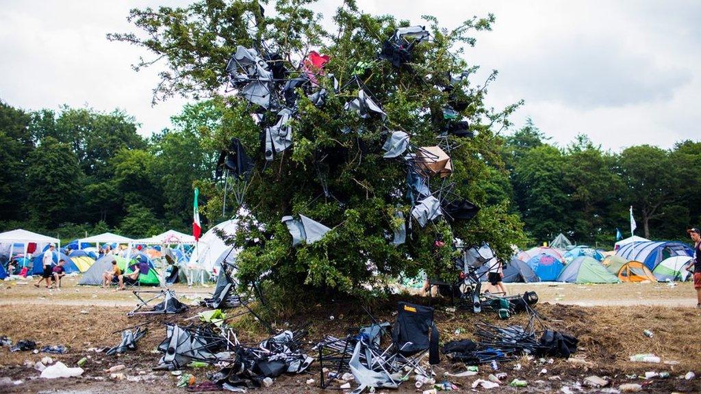 Plastic tree at Roskilde