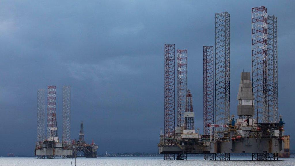 Oil rigs in Cromarty Firth