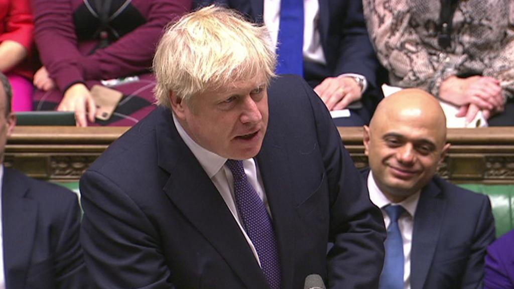 Boris Johnson in the House of Commons