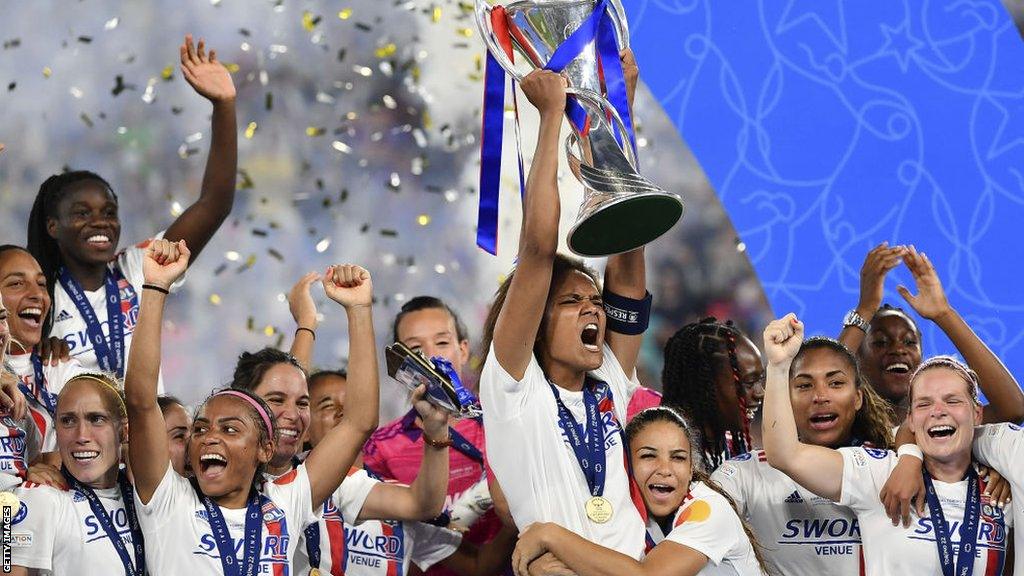 Lyon lift Women's Champions League trophy