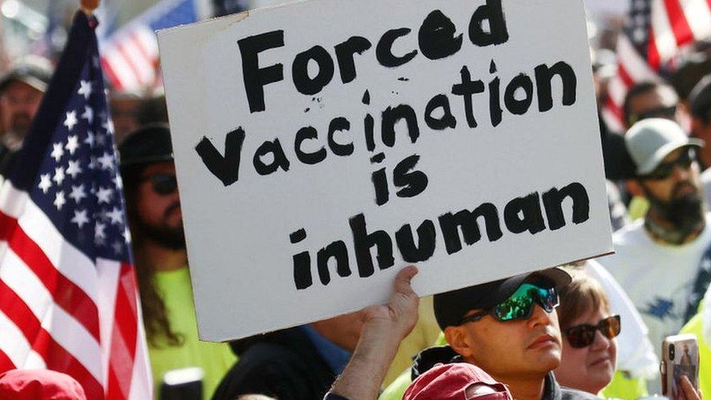 US vaccine protests